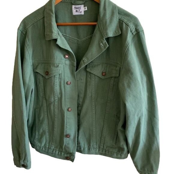 Princess Polly Green Jean Jacket - EUC - Picture 4 of 6
